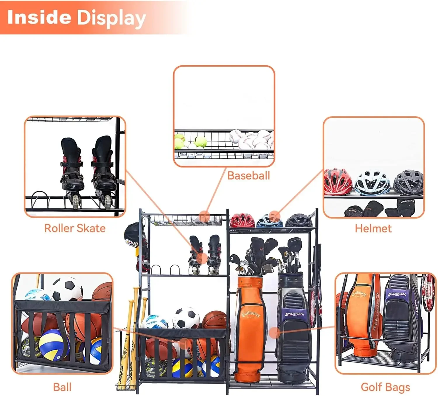 Органайзер для спортивного инв – обзор и цена Golf Equipment Garage Organizer