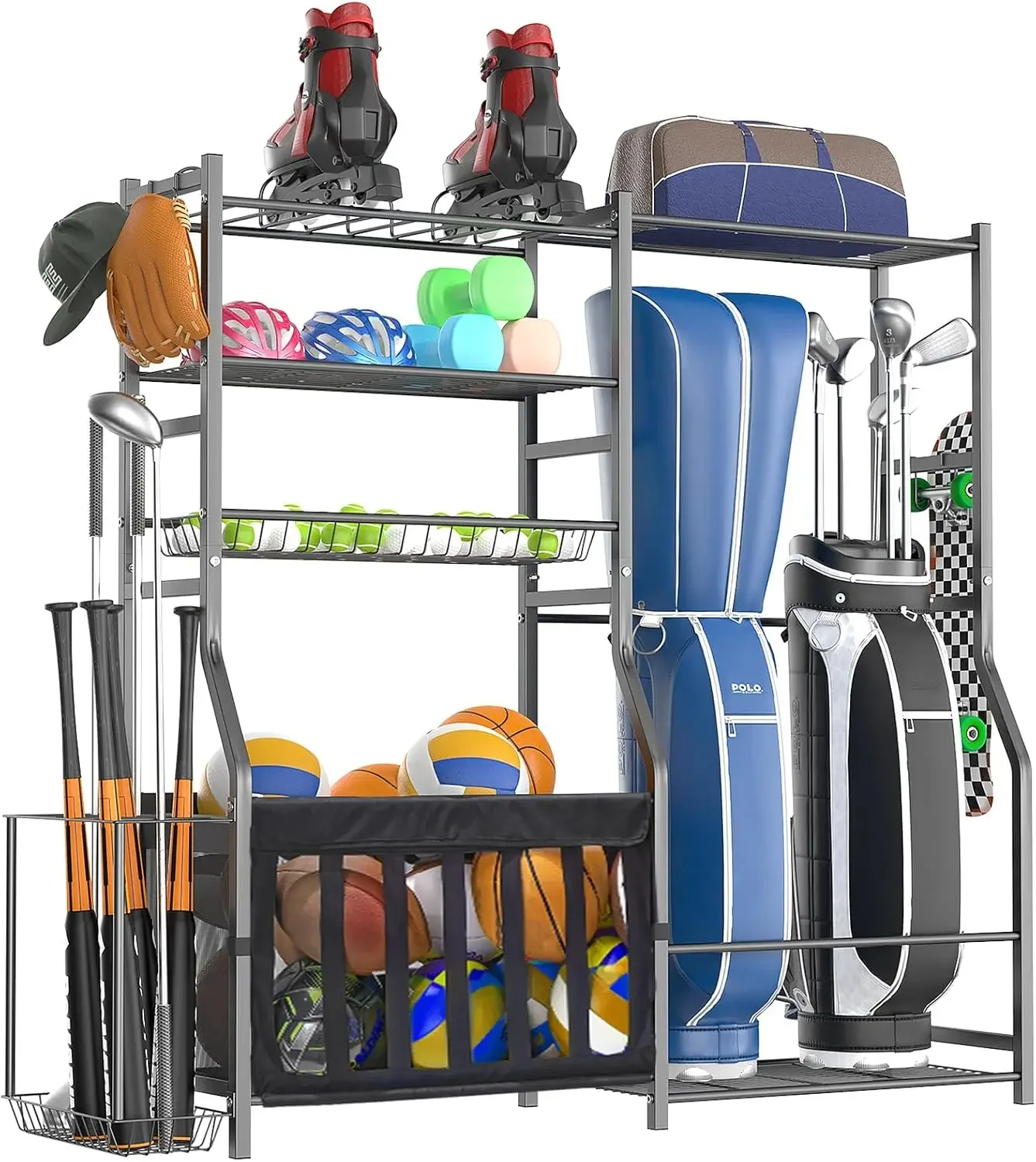 Усиленный органайзер для спорт – обзор и цена Golf Equipment Garage Organizer